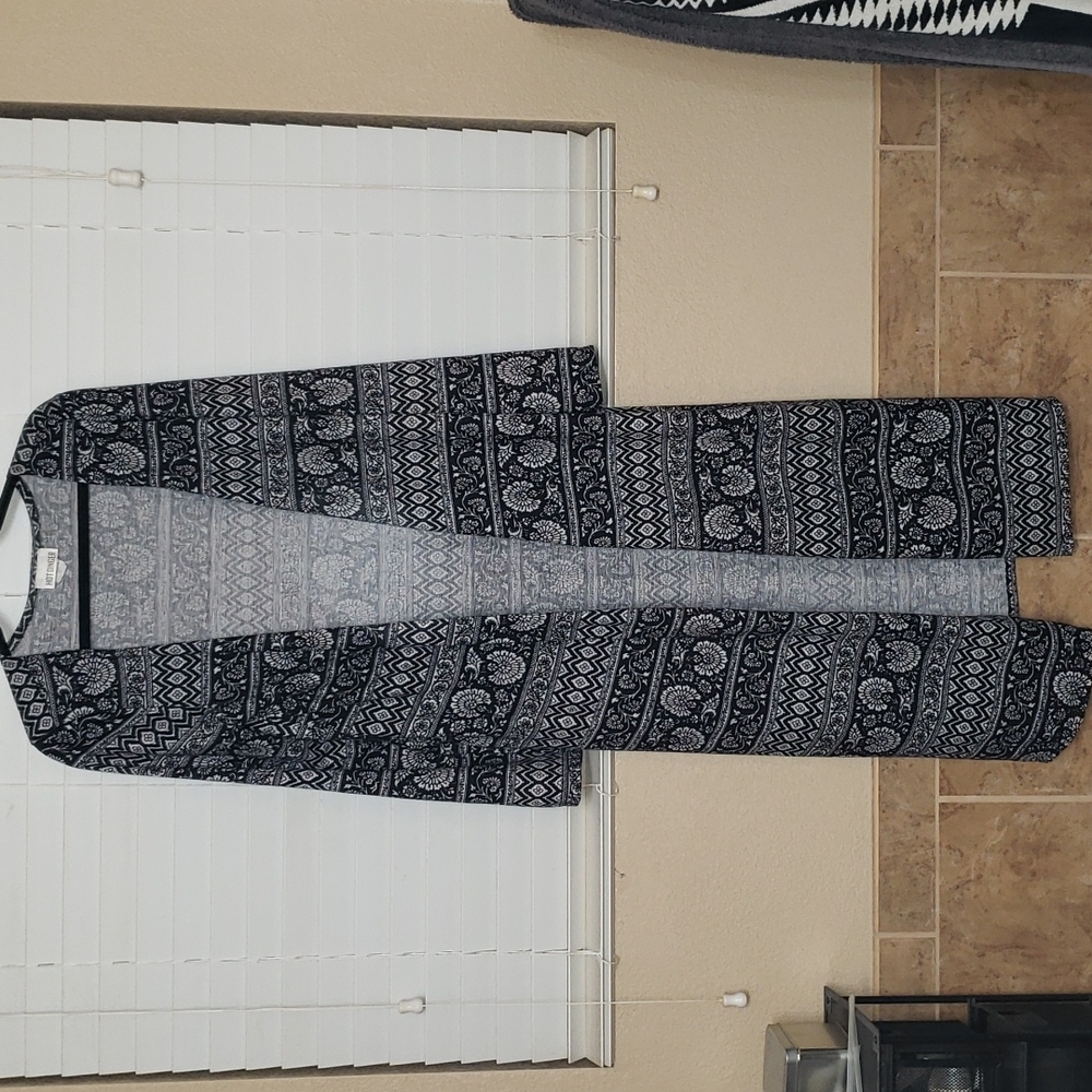 Hot Ginger Patterned Long Duster 2X